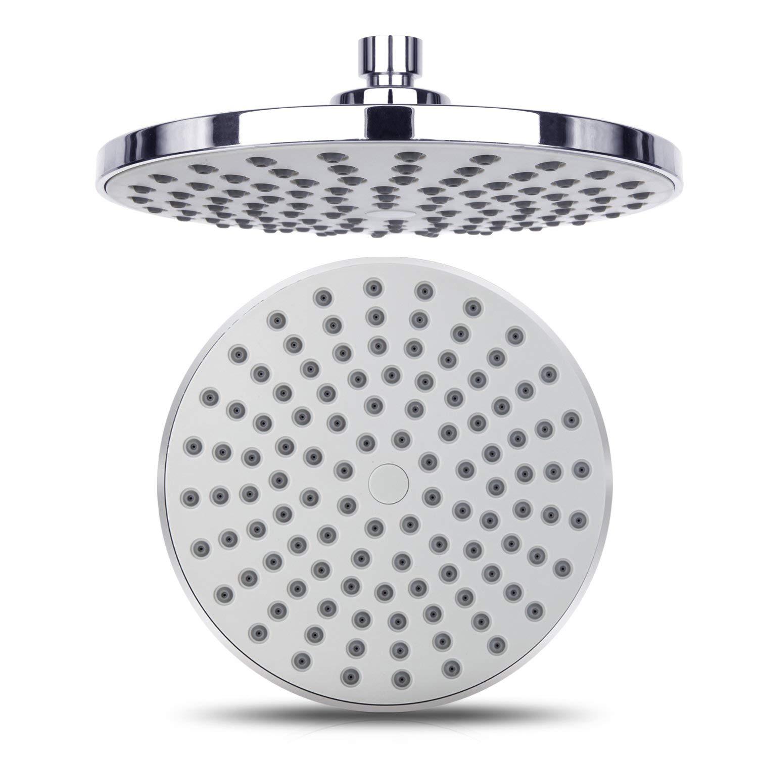 Shower Head 8 Inch High Pressure Wall Mount Single Function Rainfall