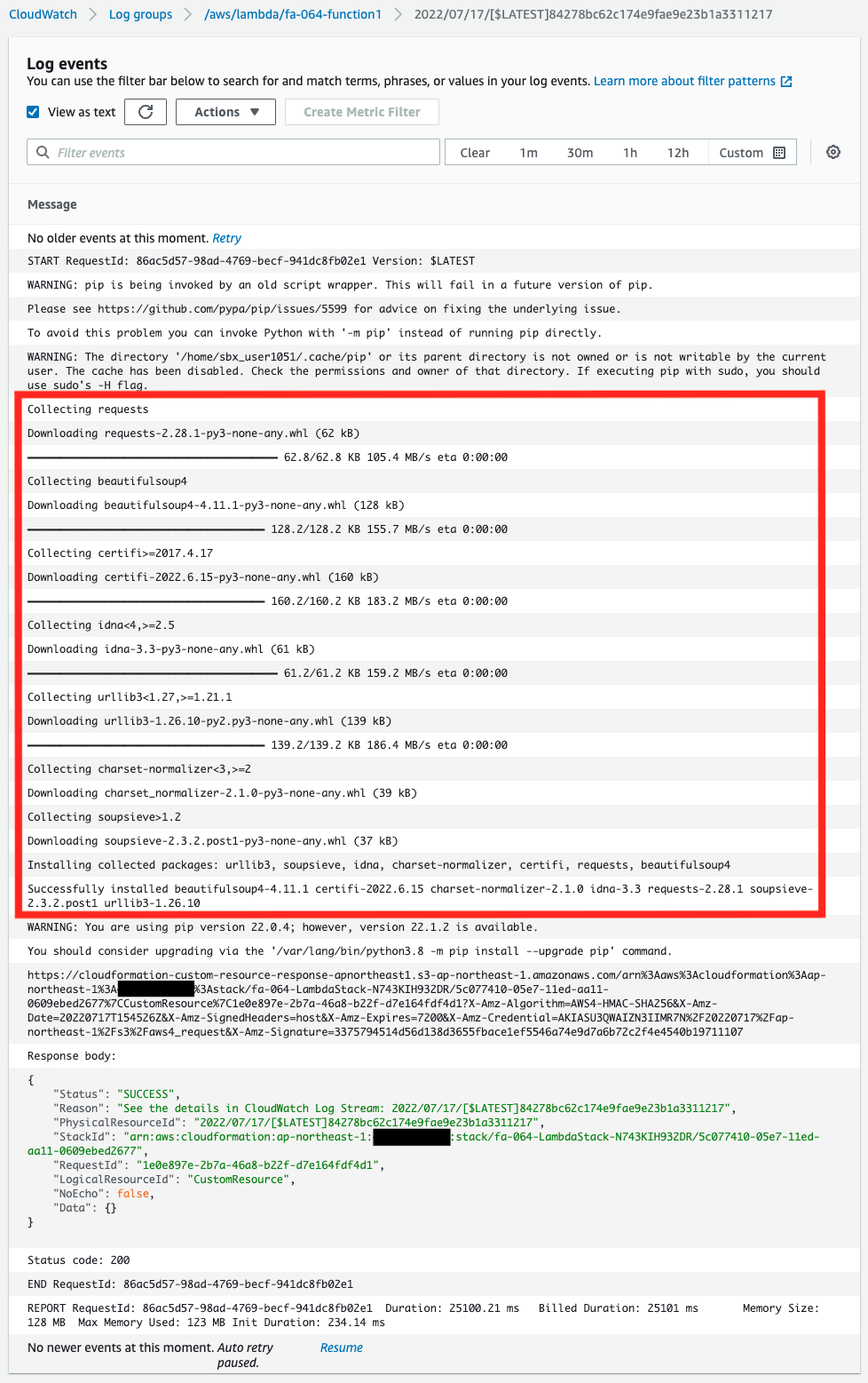 Preparing Lambda Layer Package with CFN Custom Resources Python Version Awstut