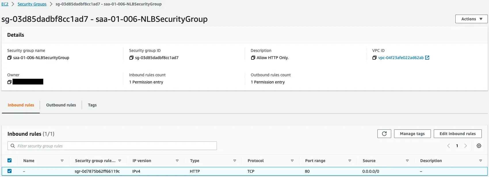 Using CloudFormation to configure security groups for NLB Awstut