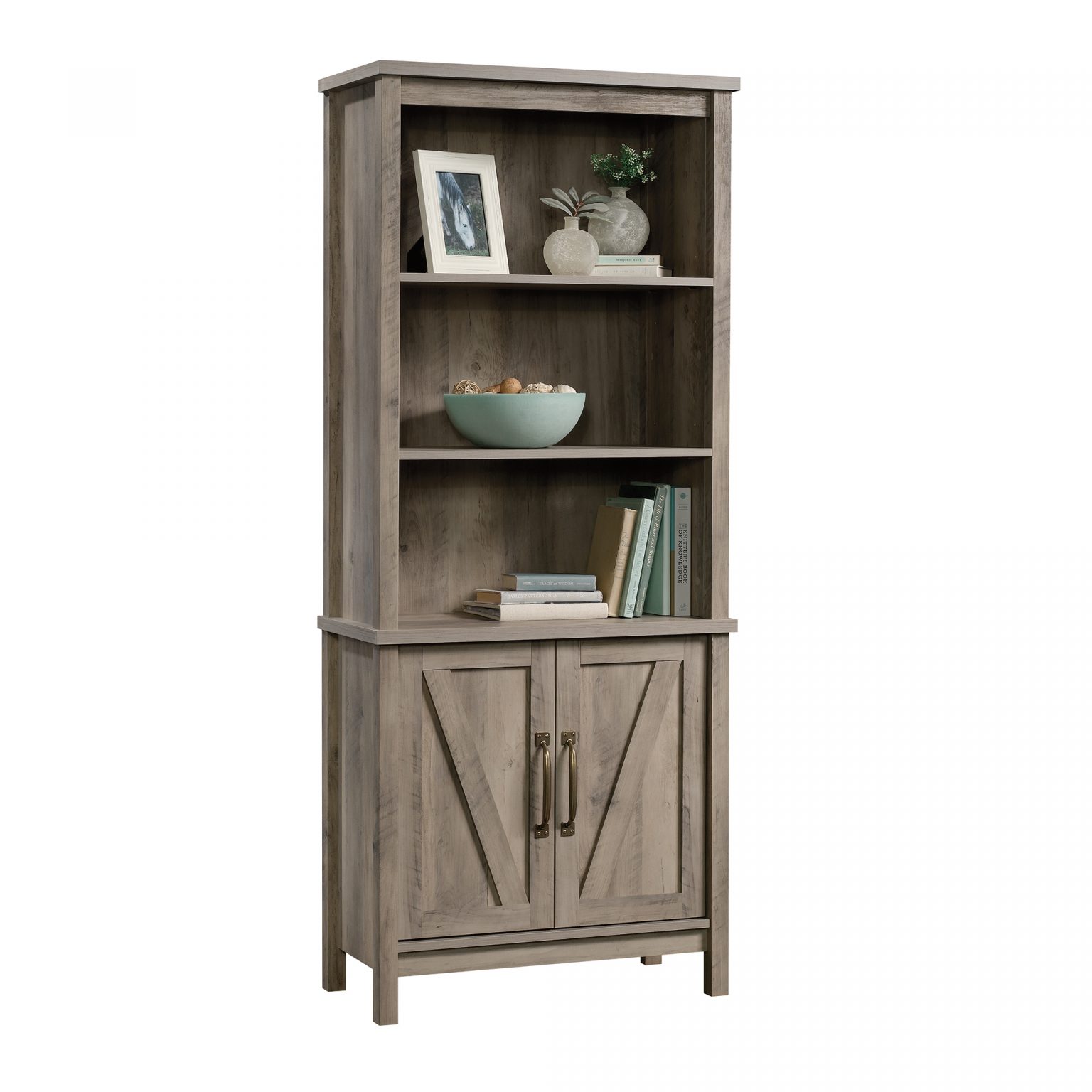 Better Homes & Gardens Modern Farmhouse Library Bookcase with Doors