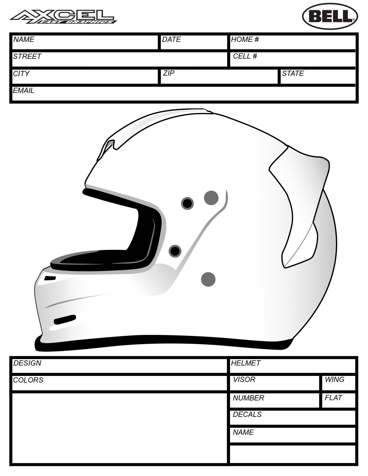 Helmet Templates Axcel Fast Graphics Custom Helmet Painting and