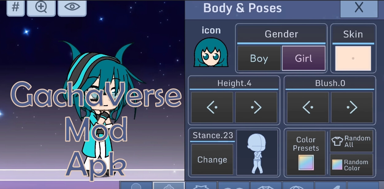 Gachaverse Mod Apk v0.7.8 +OBB/Data for Android. [RPG & Anime Dress up