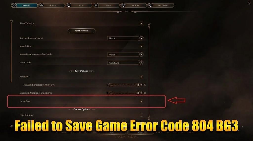 Fixing The Failed To Save Game Error Code 804 Bg3 Guide To Saving