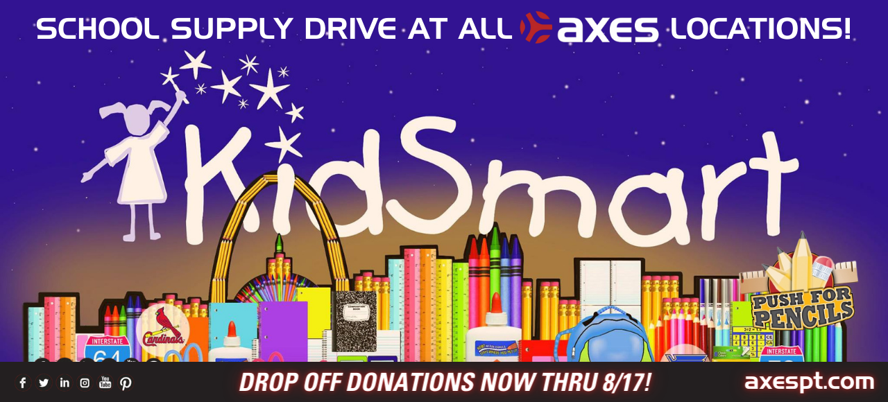 Axes Gives Back KidSmart School Supply Drive Axes PT Blog