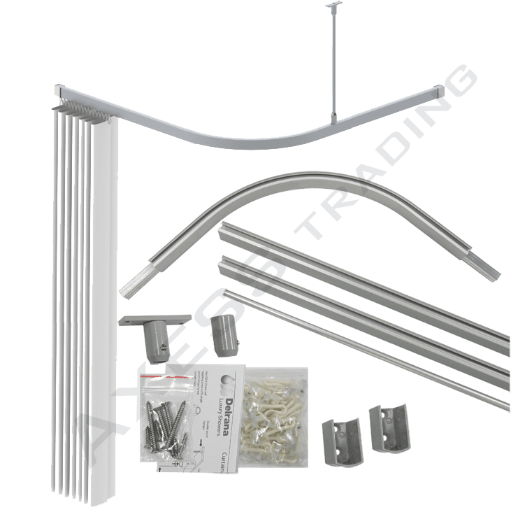 Quality Shower Curtain Track Kits EGC4 Kit Anodized
