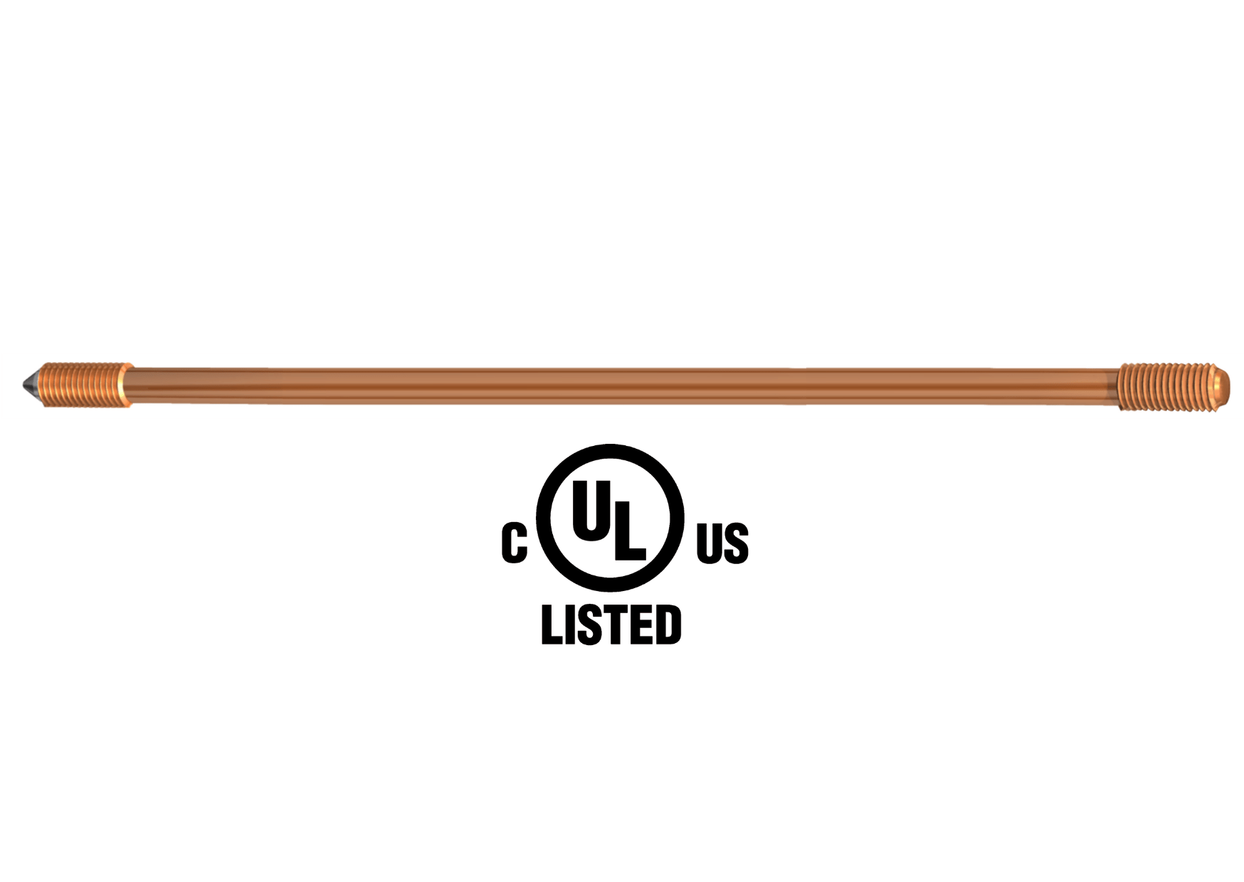 Pure Copper Grounds Rods (Threaded)