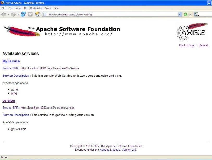 Apache Axis2 Writing  Services Using Axis2's Primary APIs