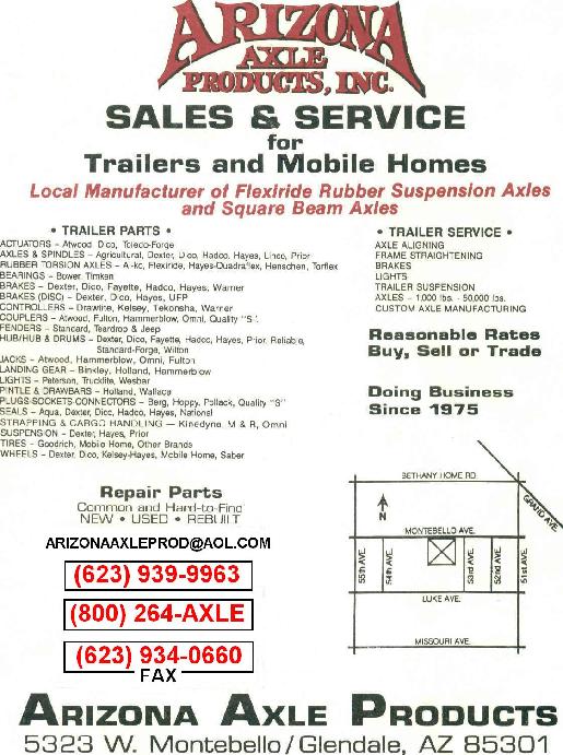 ARIZONA AXLE PRODUCTS