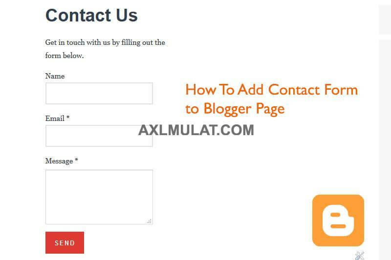 How to Add Contact Form in Blogger Blog Page
