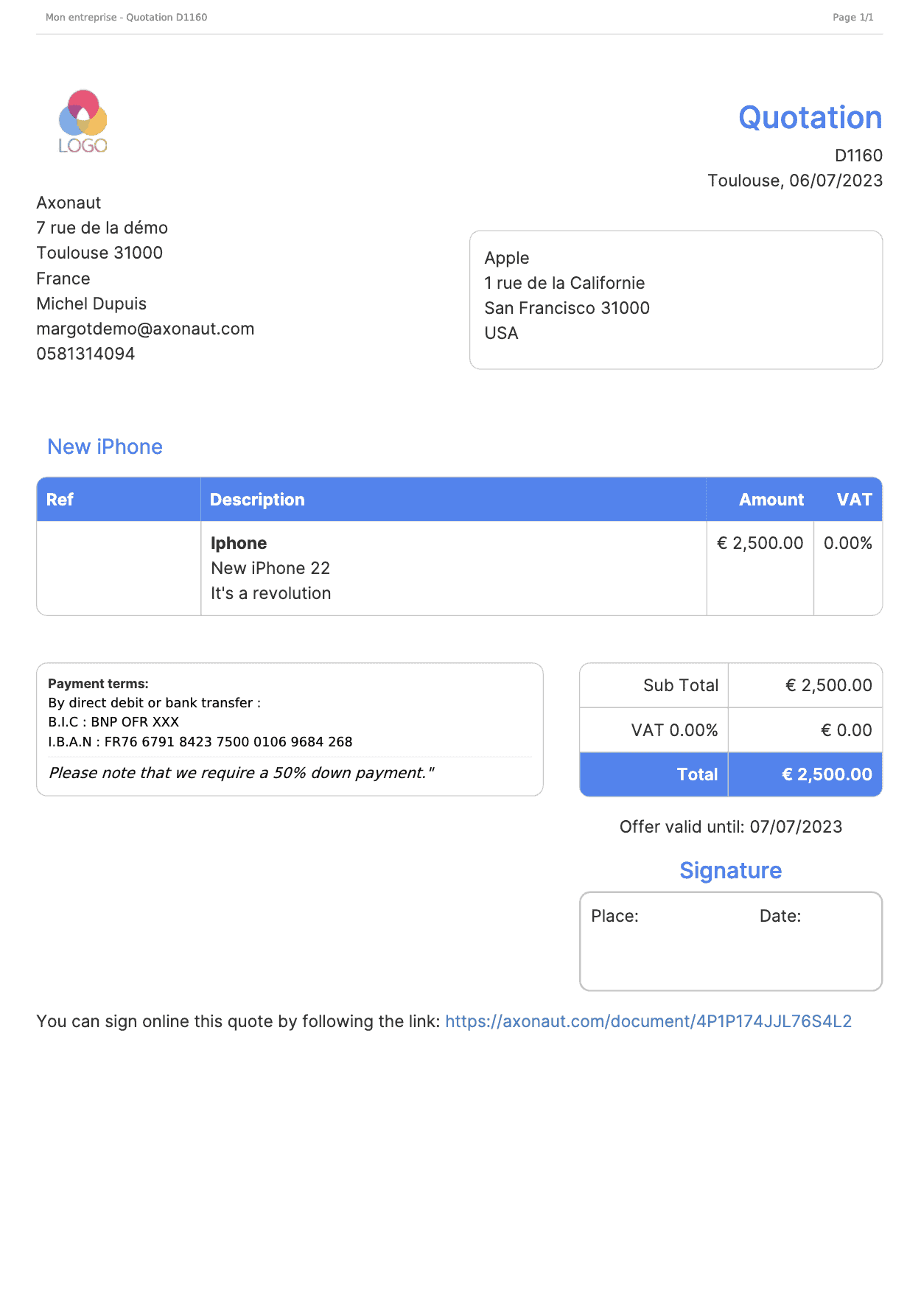 Comment faire un devis en anglais ? Modèle gratuit ! Blog Axonaut
