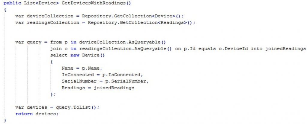 Joining Collections in MongoDB using the C Sharp Driver and Linq C