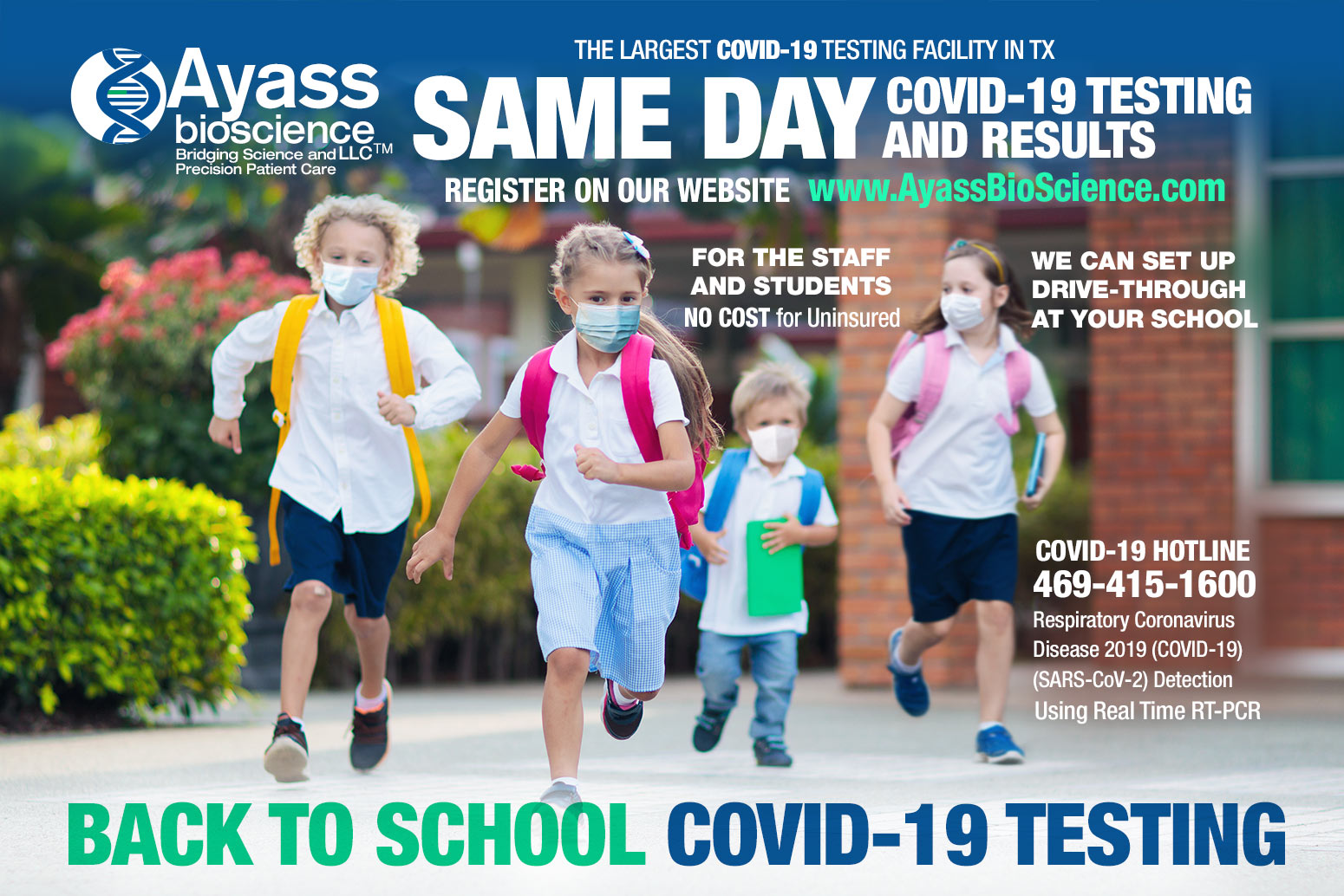 SAME DAY COVID19 Testing and Results for Schools » Laboratory Testing