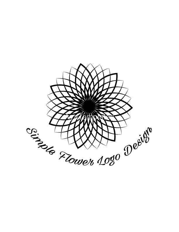 Simple Flower Logo Design AYA Templates
