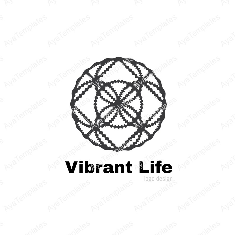 Vibrant Life logo design AYA Templates
