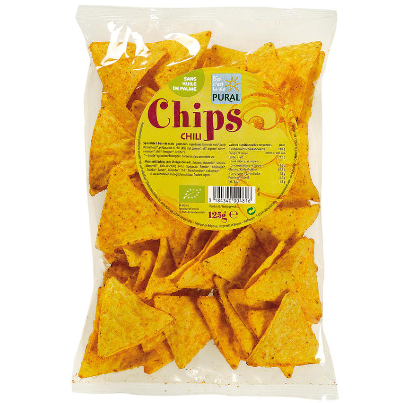 Mais Chips Chili Bio, 125g Pural ayco.ch natürlich schön gesund