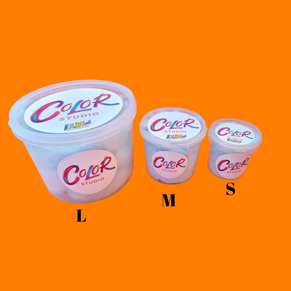 Branded Candy Floss Tubs Custom Printed Aylin Sweets