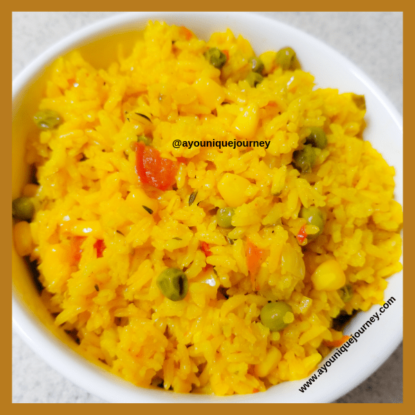 A simple and easy Yellow Rice dish A YouNique Journey