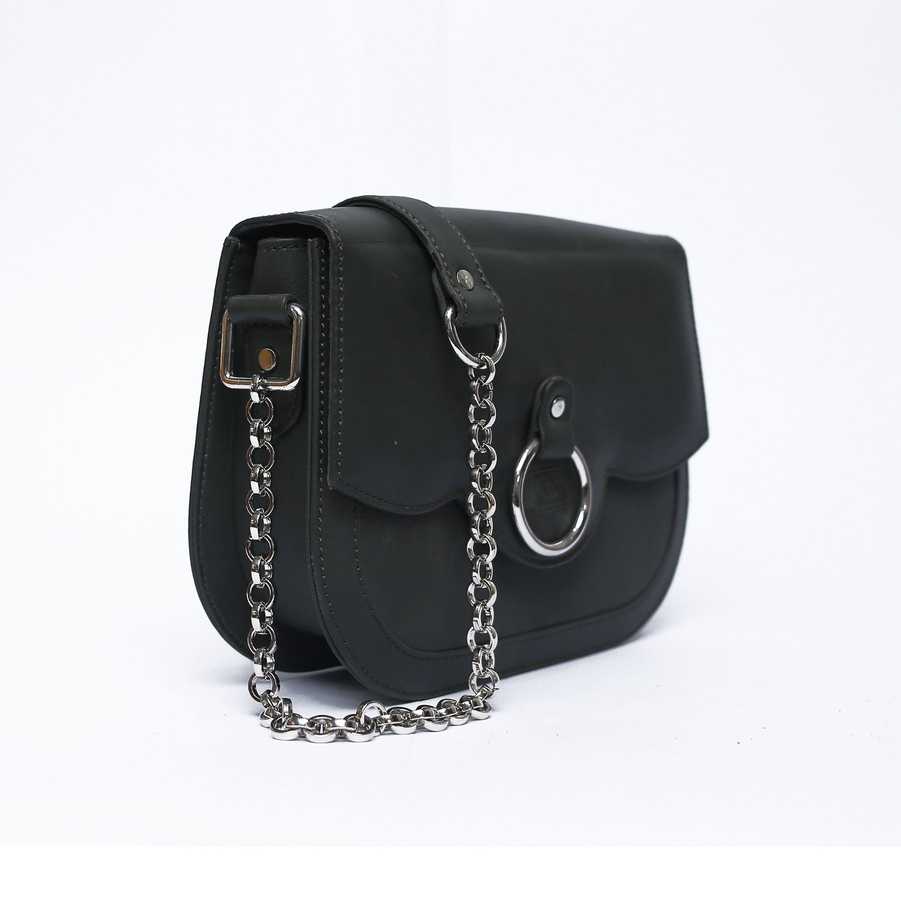 Crossbody Leather Bag with Metal Chain Premium Leather Products  Shop