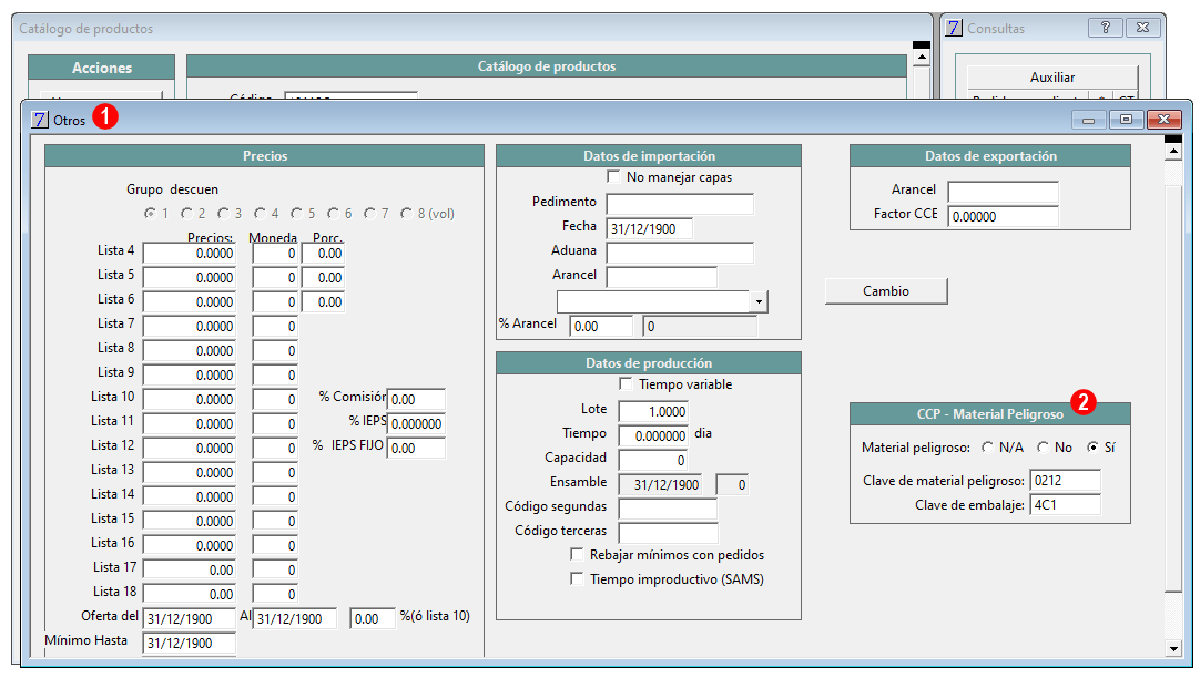 Complemento Carta Porte Materiales peligrosos Proscai