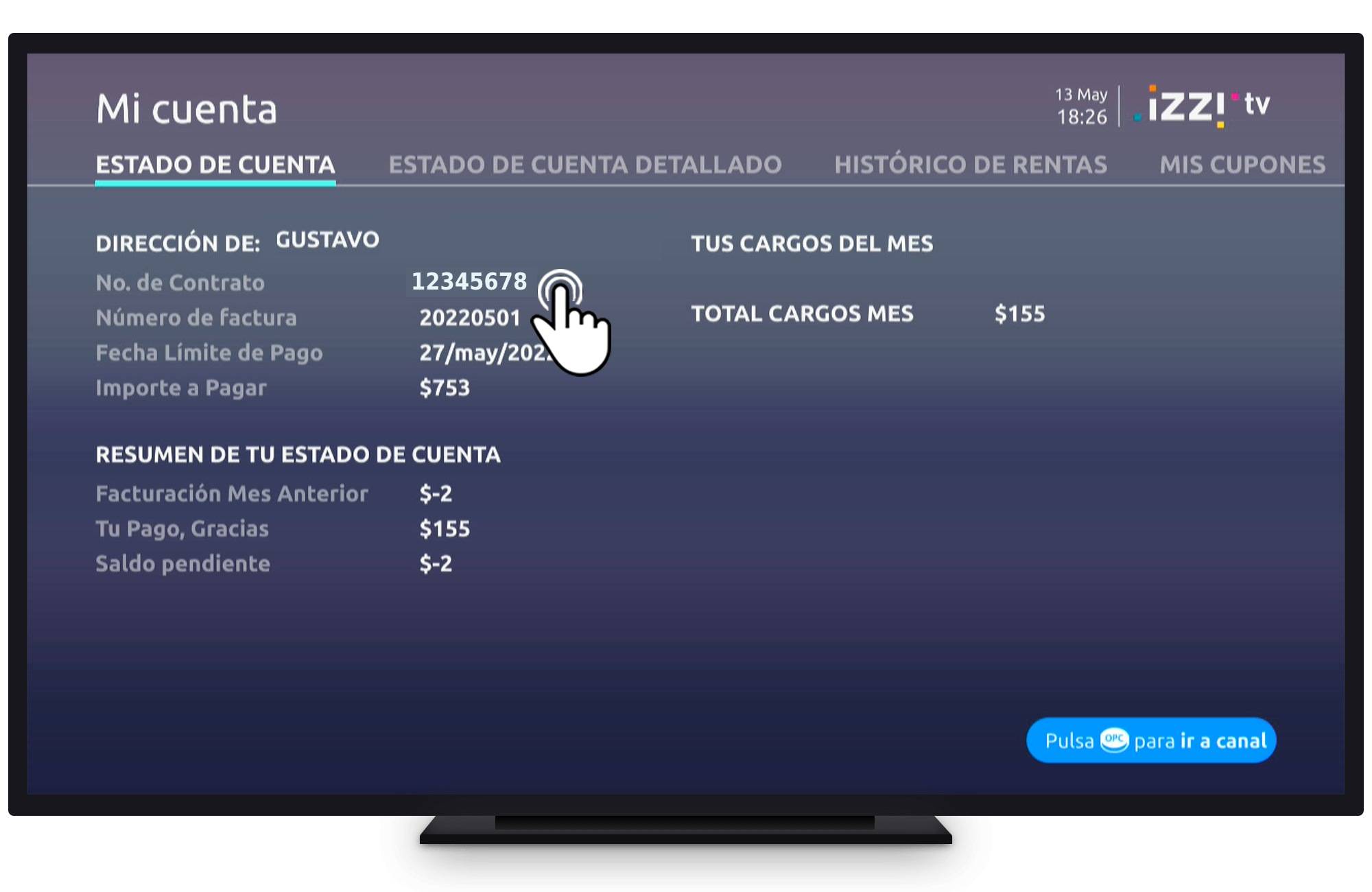 Localiza tu número de cuenta Ayuda izzi