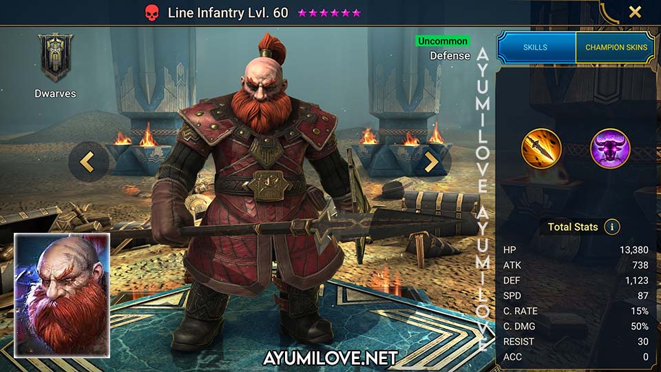 Line Infantry DWUDF Raid Shadow Legends Skill Mastery Equip Guide AyumiLove