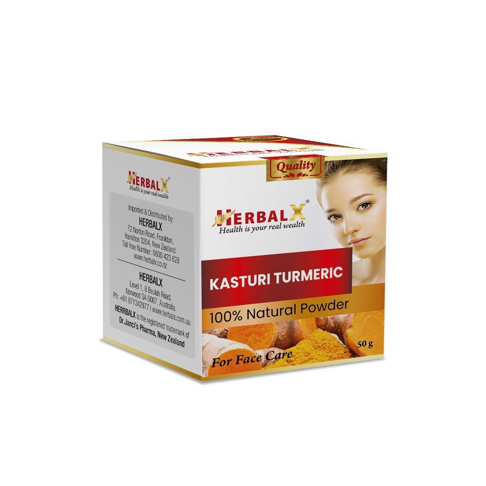 HerbalX Kasturi Turmeric Powder Natural Acne Face Mask 50Gm KOTTAKKAL AYURVEDA NZ
