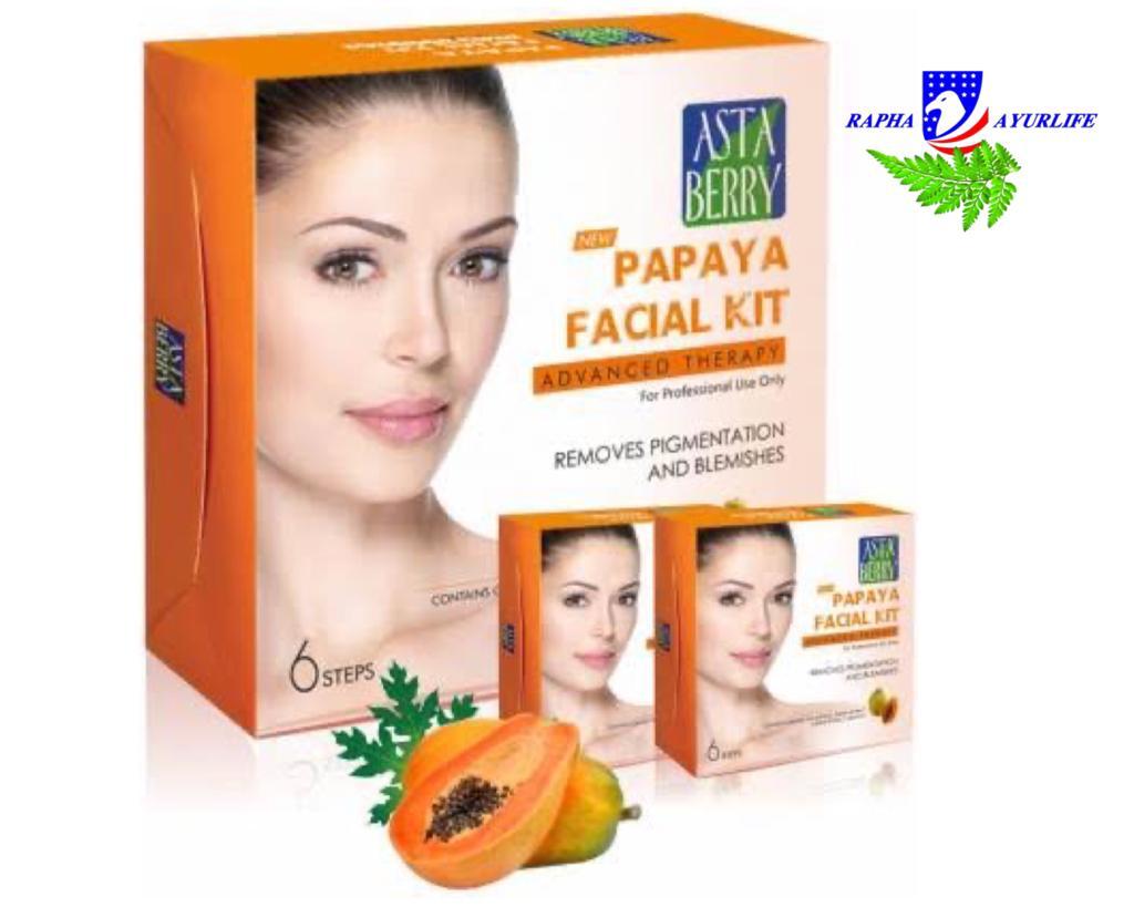 Astaberry Papaya Facial kit with Face Serum KOTTAKKAL AYURVEDA NZ