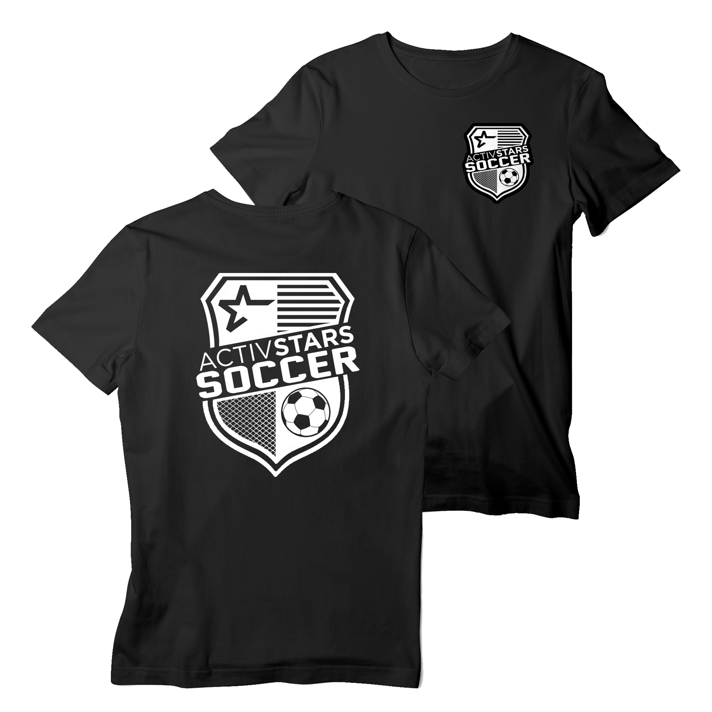 Small Soccer Crest on Chest / Large on Back AZ ActivStars