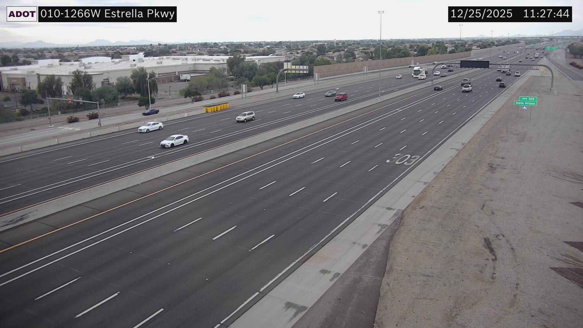 I10 WB 126.68 Estrella Traffic Cam Westbound