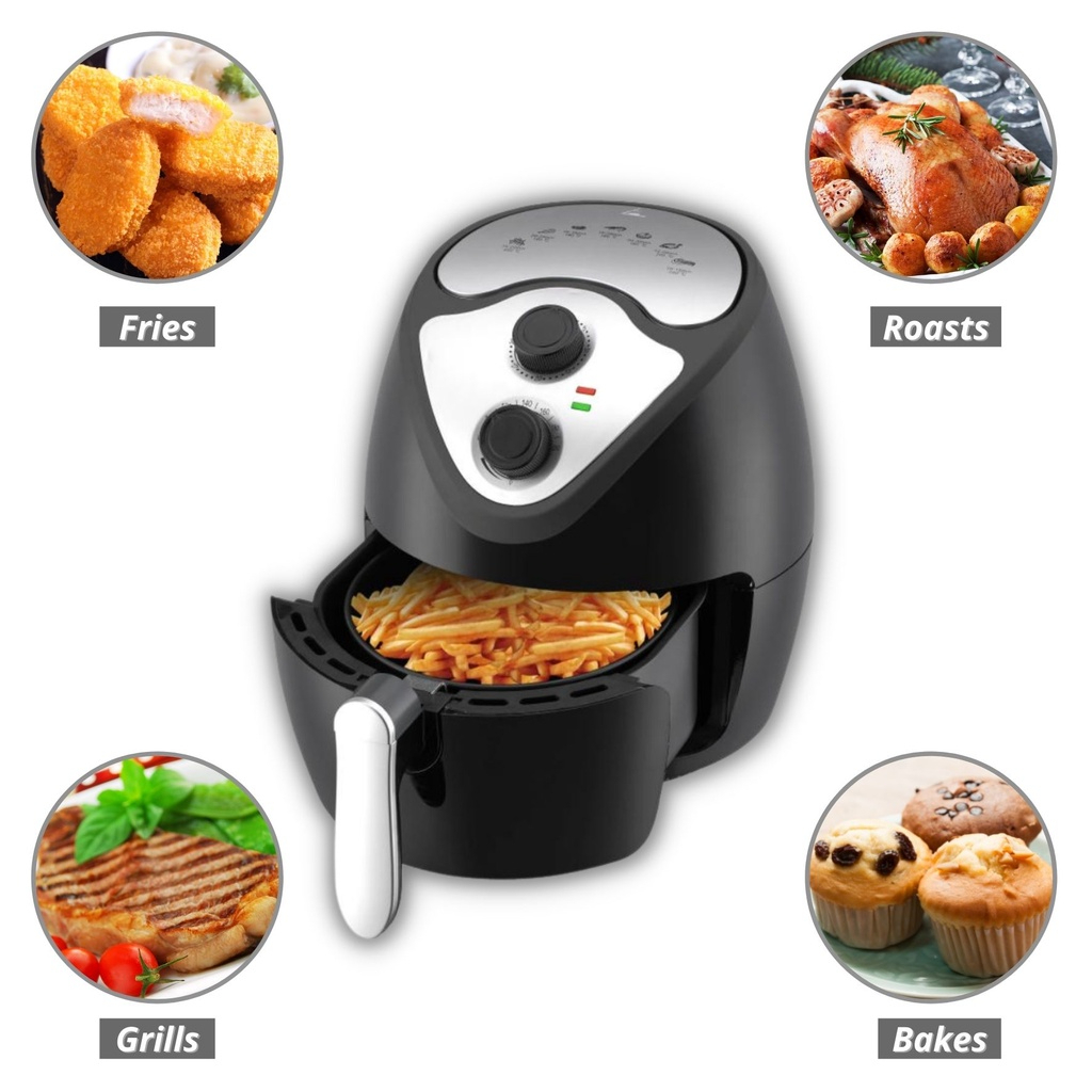 Hiraki Sirim Approved Safety Air Fryer Oil Free Electronic Pan Large 3