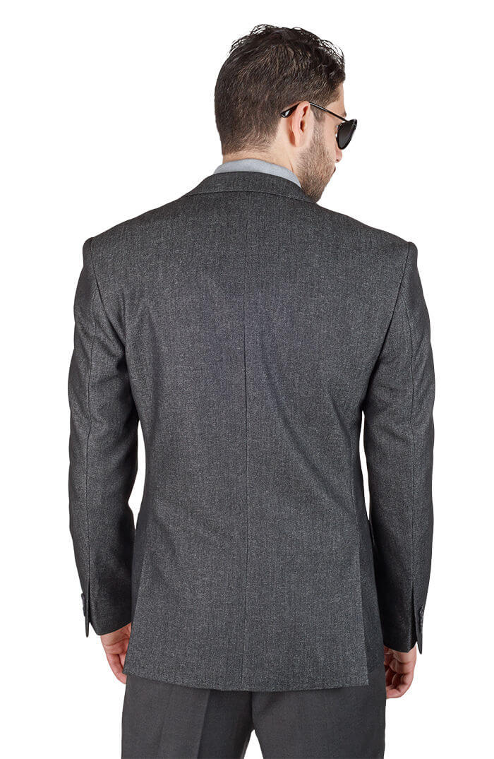 Grey Luxury Slim Fit Sport Coat ÃZARMAN