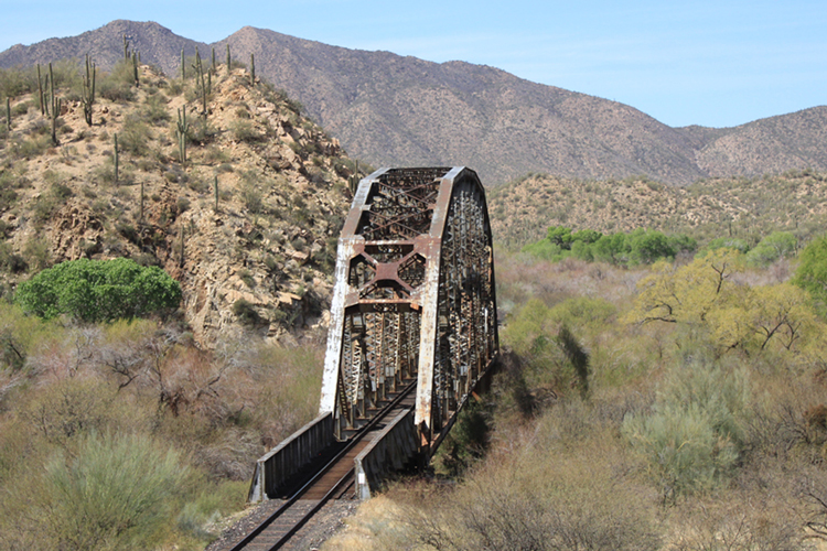 Day hike to historic railroad bridge near Kelvin