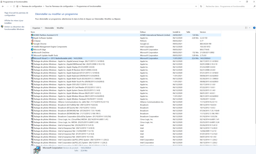Impossible d'exécuter le code car vcruntime140.dll est introuvable
