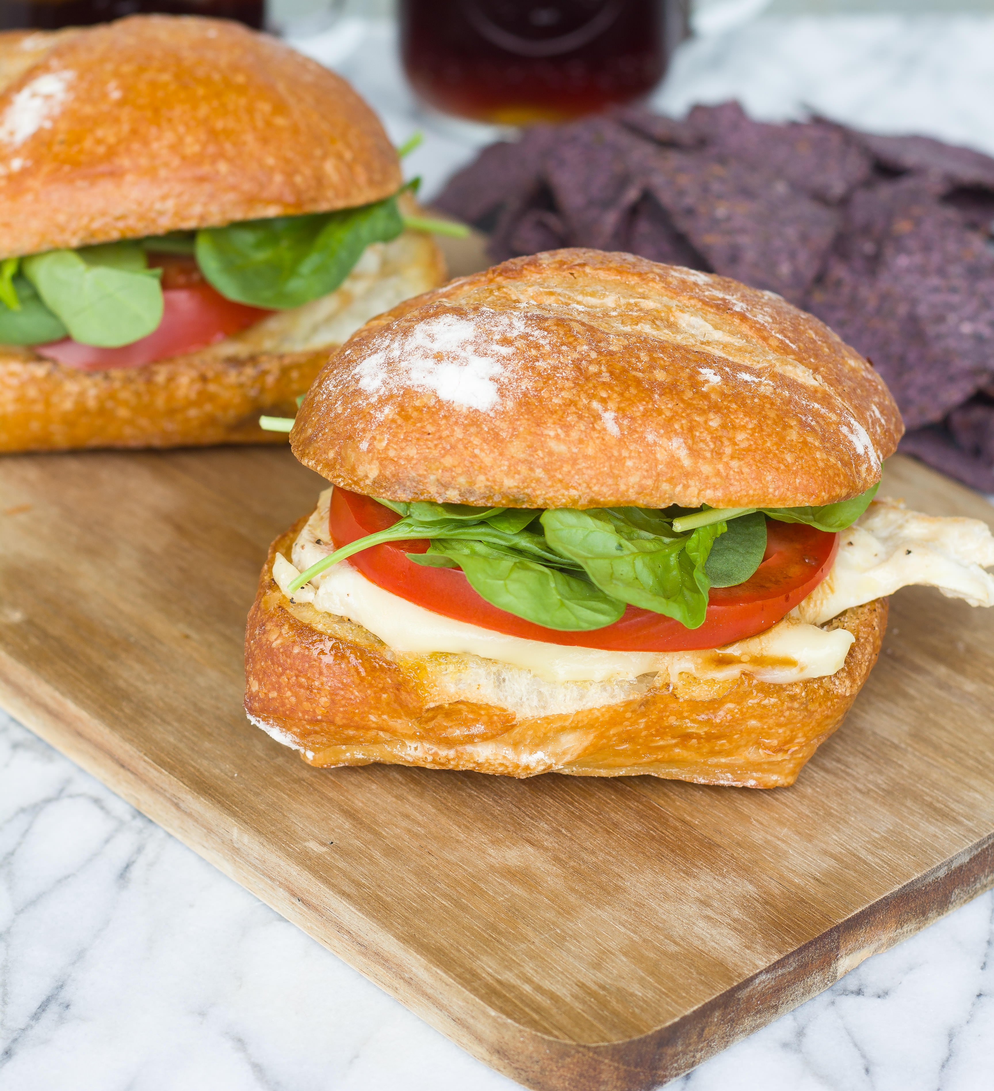 Caprese Chicken Sandwich A Zesty Bite