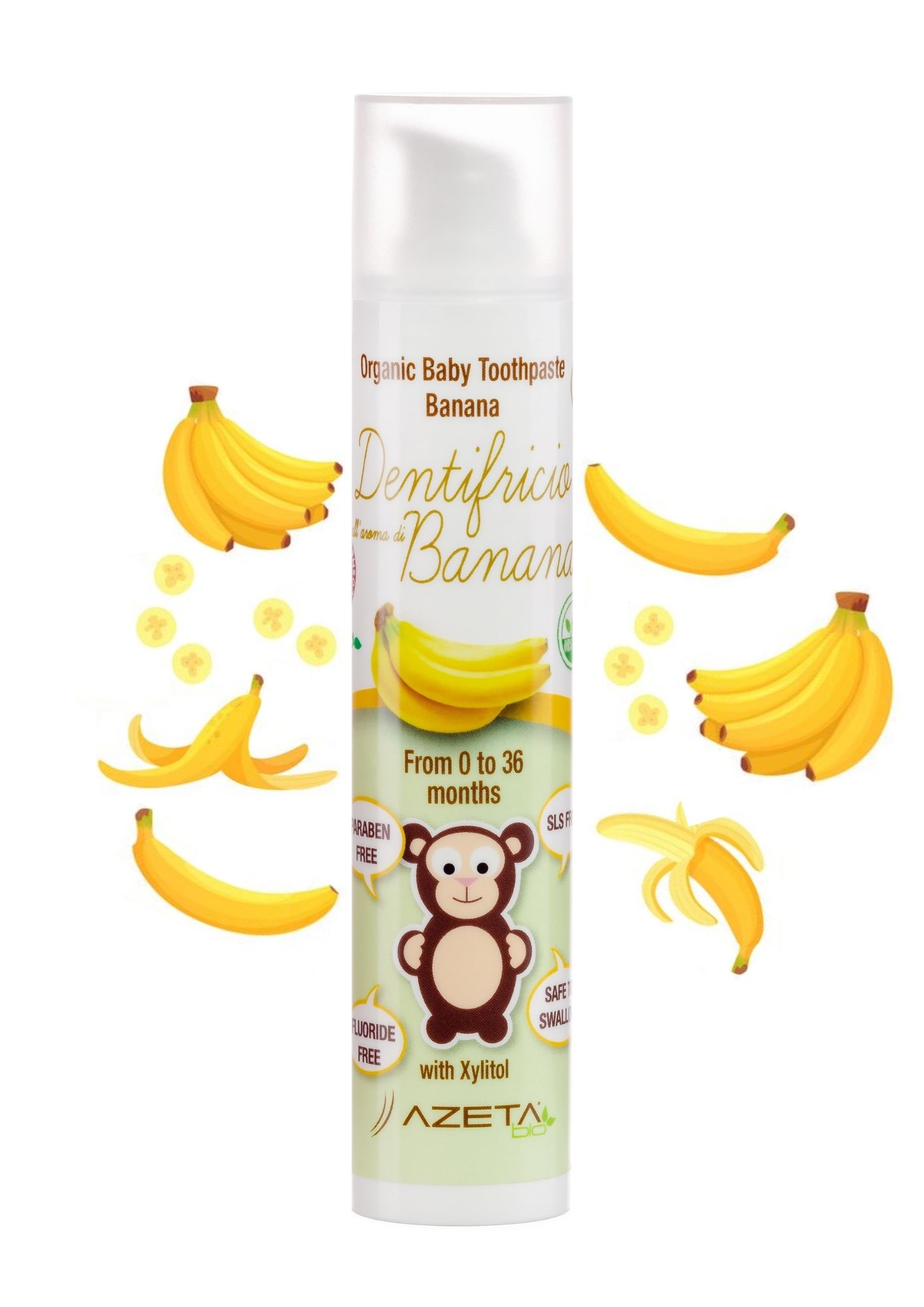 ORGANIC BABY TOOTHPASTE 036 MONTHS AZETA bio