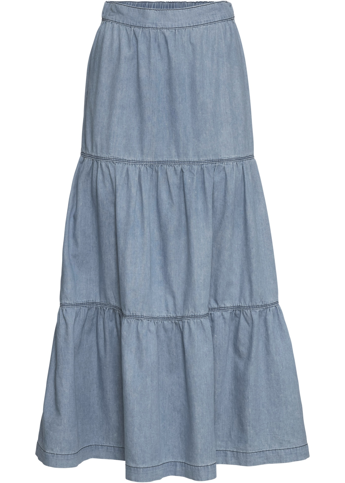 Jeansrock Gr. 36 Blue Bleached DamenSkirt MaxiRock Freizeitrock Neu