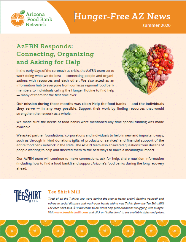 Newsletter Archive Arizona Food Bank Network
