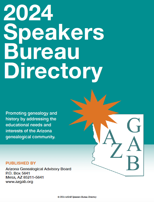 Arizona Genealogical Advisory Board Speakers Bureau