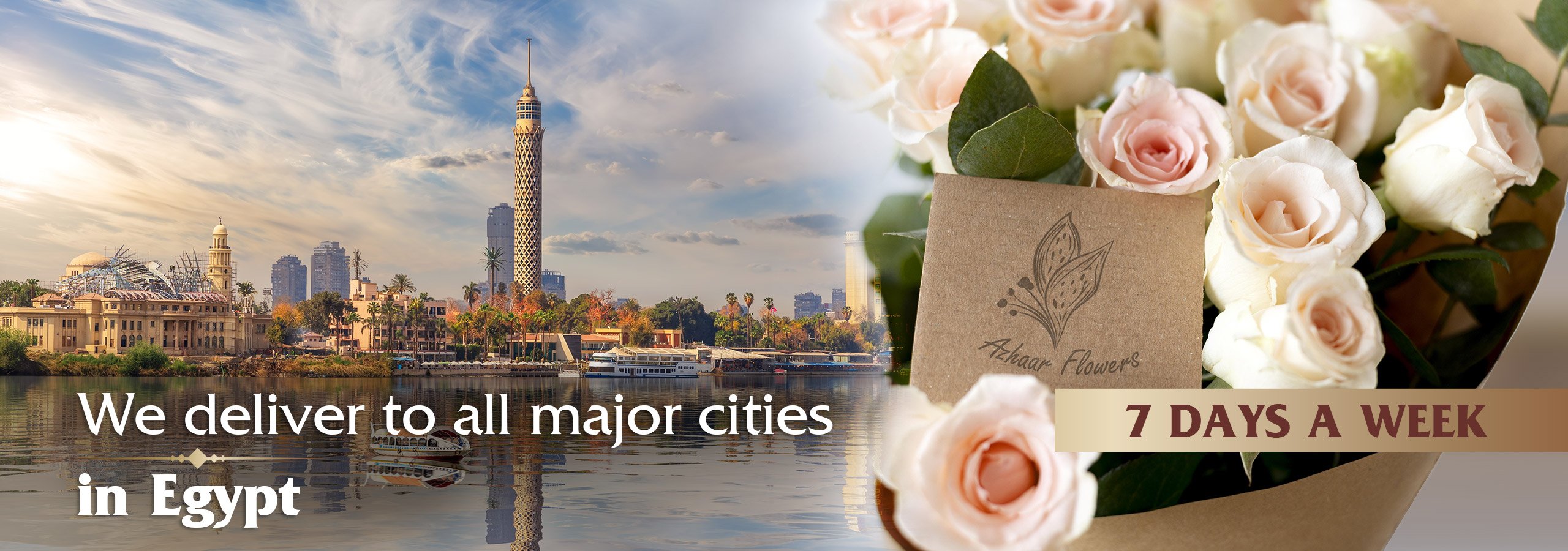 FREE sameday flower delivery in Hurghada Azhaar Flowers