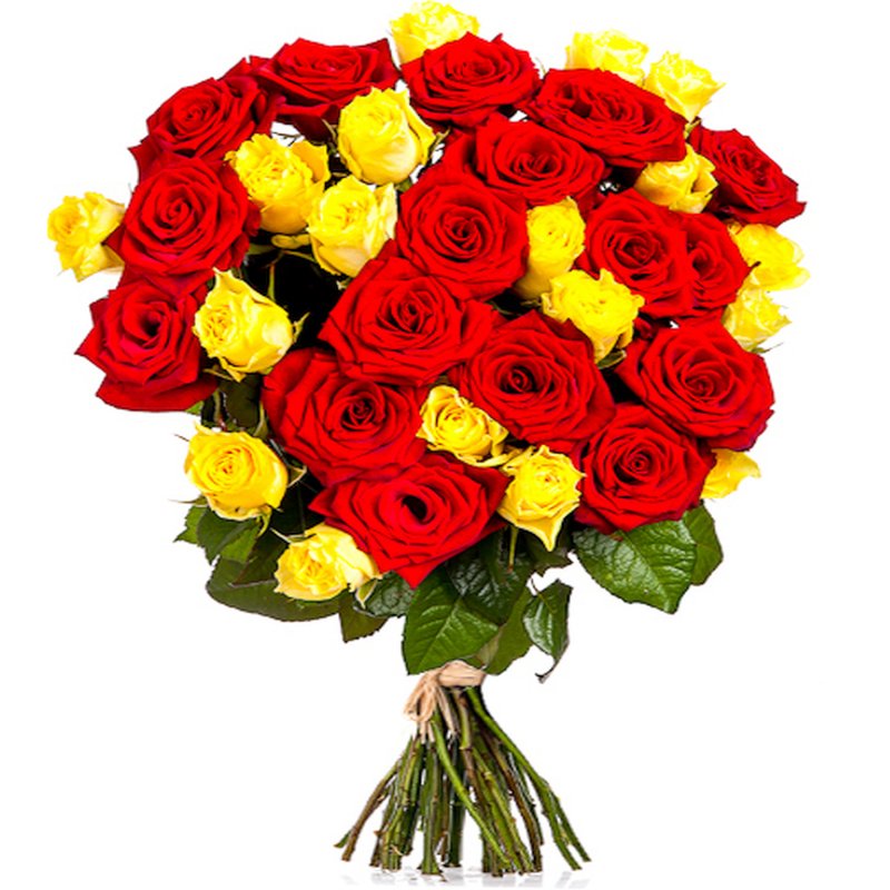 Red & Yellow Roses (per stem) Azhaar Flowers Flower Delivery