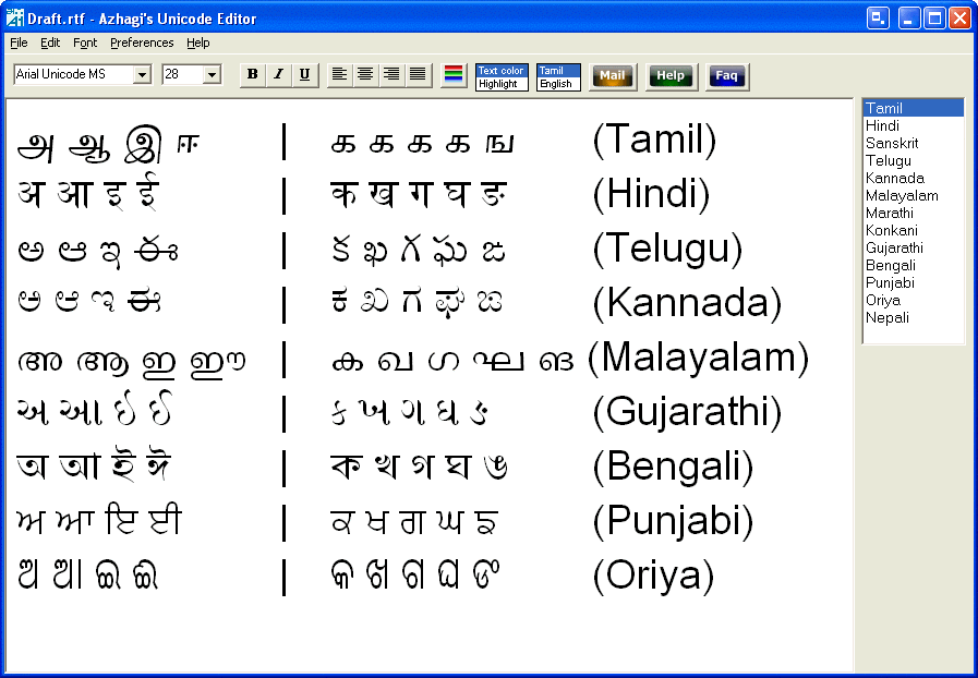 Kannada Unicode Fonts A full set of kannada ligatures is included in the.