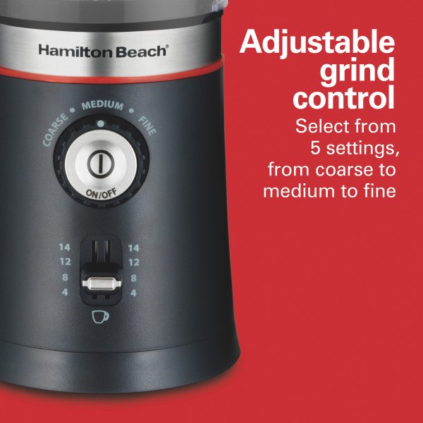 Hamilton Beach Custom Grind Coffee Grinder 80393 14 Cup Capacity