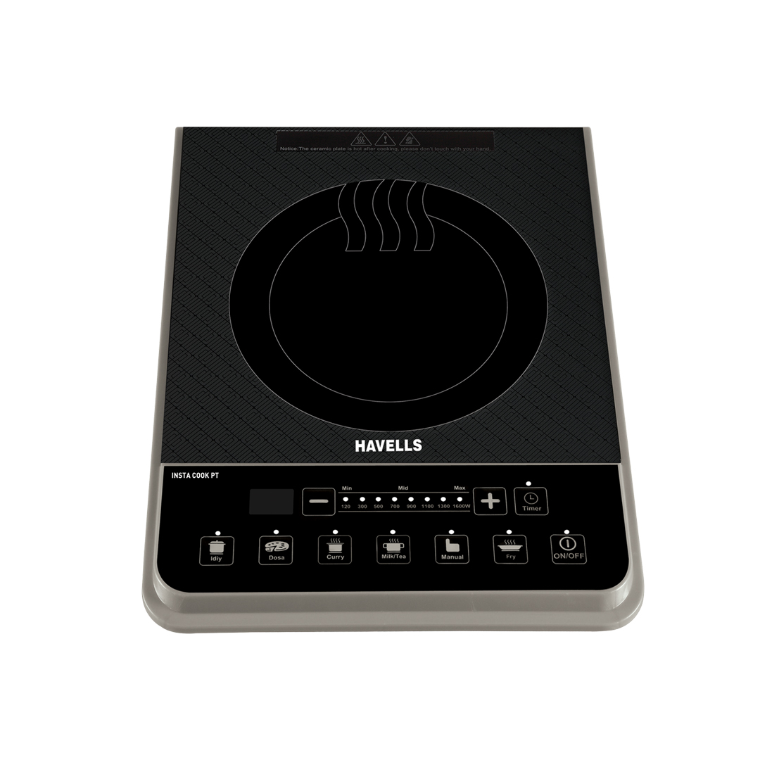 Havells Insta Cook Induction Stove 1600W, Auto Pan Detection Senses