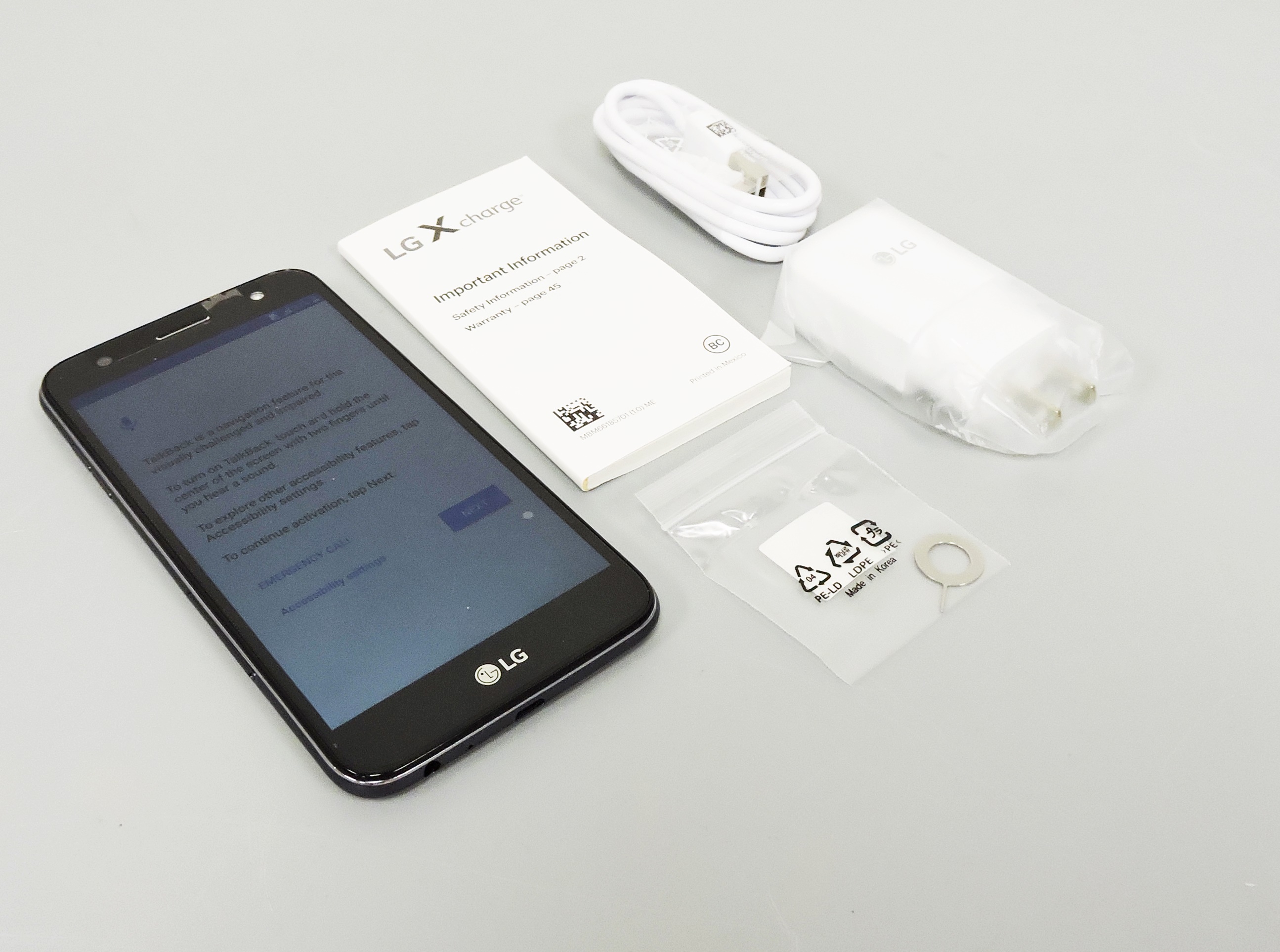 Virgin Mobile LG X Charge 16GB Prepaid Smartphone Black for sale