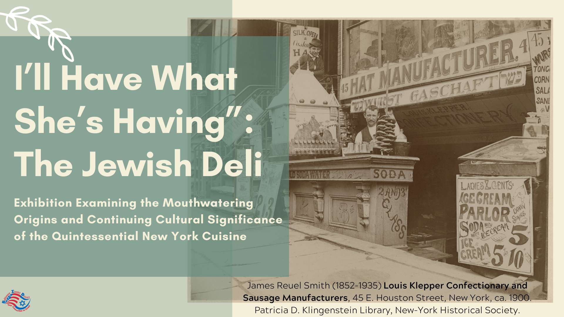 “I’ll Have What She’s Having” The Jewish Deli American Zionist Movement