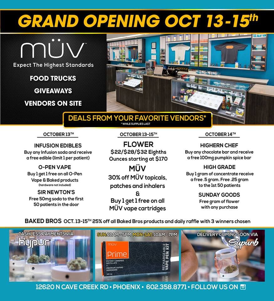 Grand Opening Deals Oct 1315 MuV Dispensary