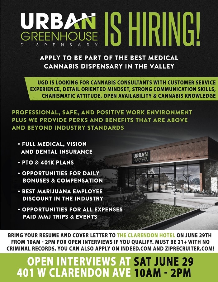 Now Hiring and New Deals Urban Greenhouse