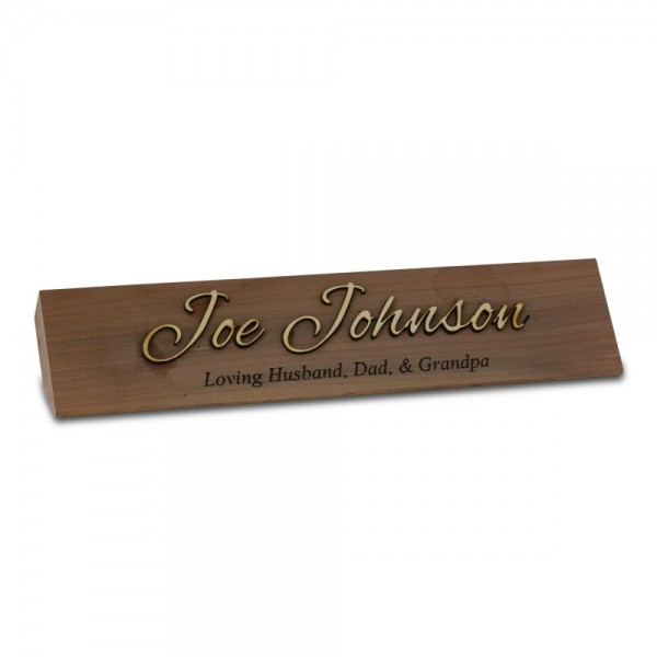 Wood Cremation Urns Custom 3D Wood Nameplate 12 inches