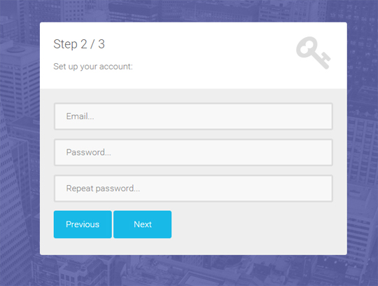 Multi Step Registration Form with Bootstrap, CSS3, jQuery AZMIND