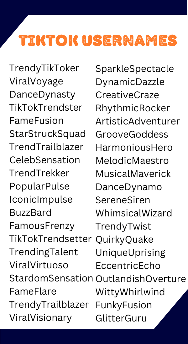 550+ TikTok Usernames Unique Cool Creative Catchy & Swag